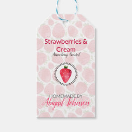 Erdbeeren-Bath & Body-Label | Produkt-Tag Geschenkanhänger
