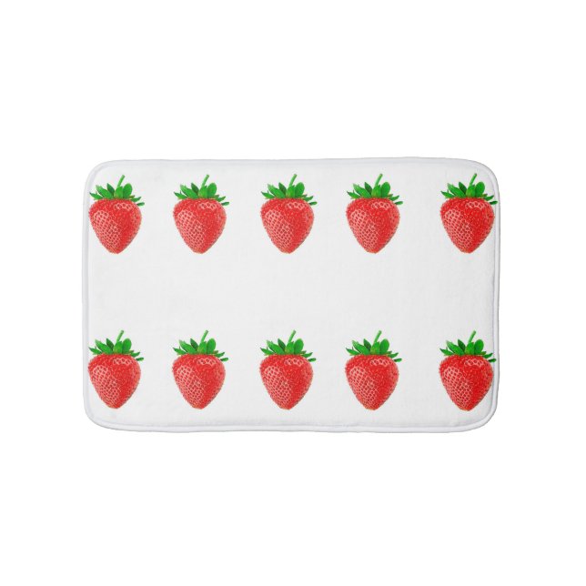 Erdbeeren Bath Mat Badematte (Vorderseite)
