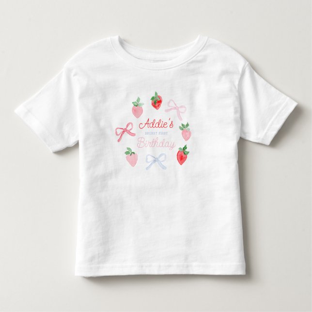Erdbeeren Berry Erster Geburtstag Kleinkind T-shirt (Vorderseite)