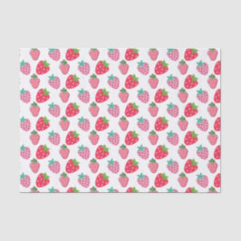 Erdbeeren Berry Pattern - Rosa | Rot Seidenpapier