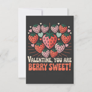 Erdbeeren Berry Süße Kinder Valentinstag Dankeskarte