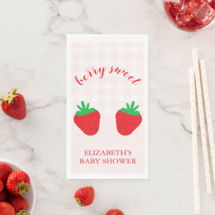 Erdbeeren Berry Sweet Baby Shower Serviette