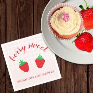 Erdbeeren Berry Sweet Baby Shower Serviette