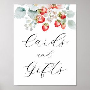 Erdbeeren Berry Sweet Cards and Gifts Zeichen Poster