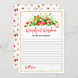 Erdbeeren Blätterdusche Worte der Weisheit Einladung