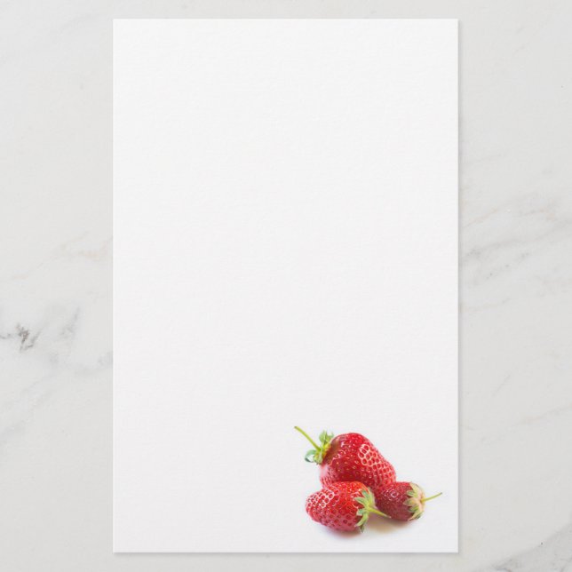 Erdbeeren Briefpapier (Vorderseite)