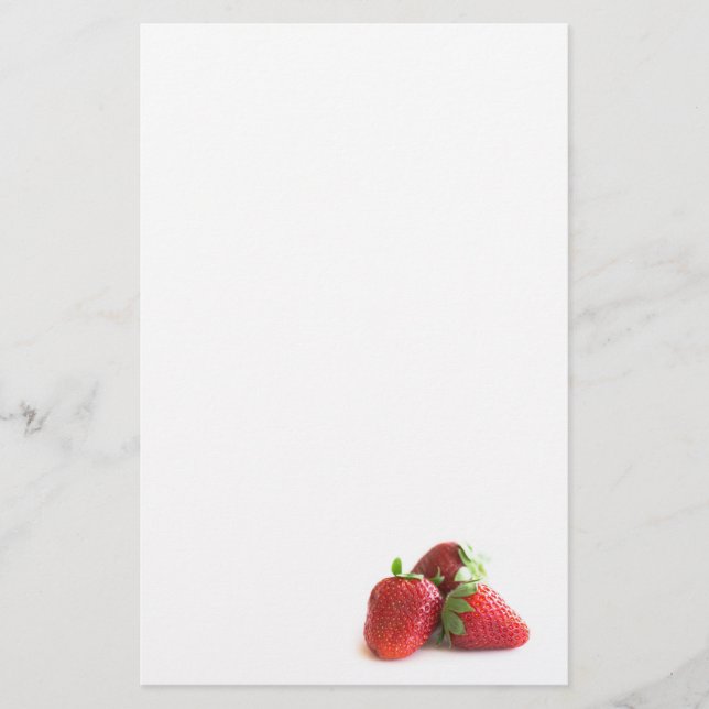 Erdbeeren Briefpapier (Vorderseite)