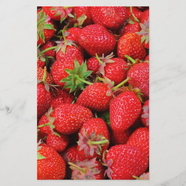 Erdbeeren Briefpapier (Vorderseite)