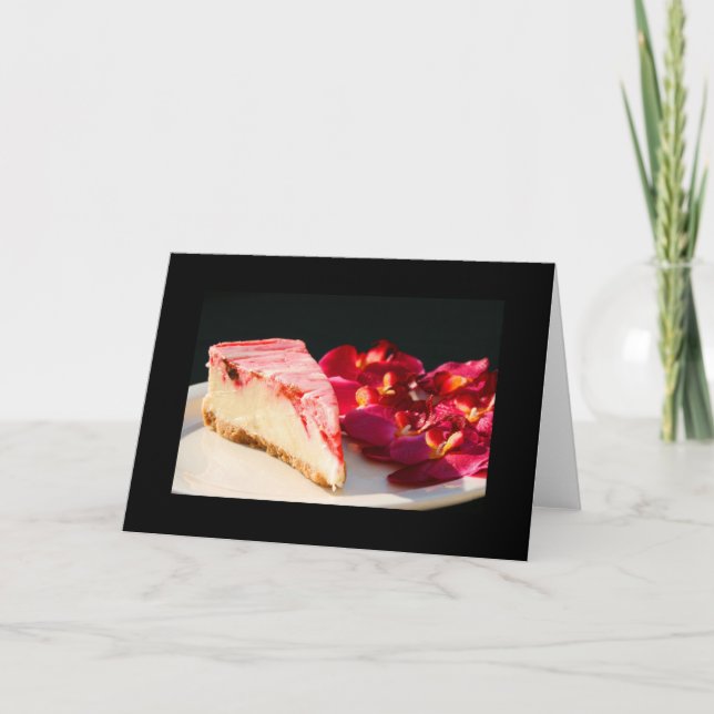 Erdbeeren Cheesecake and Orchias Grußkarte und Karte (Vorderseite)