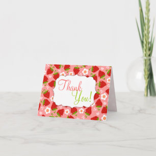 Erdbeeren Custom "Danke-You-Card" Dankeskarte