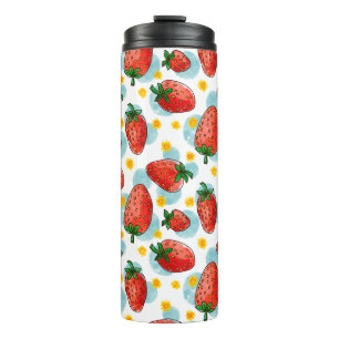 Erdbeeren & Daisis Thermal Tumbler Thermosbecher