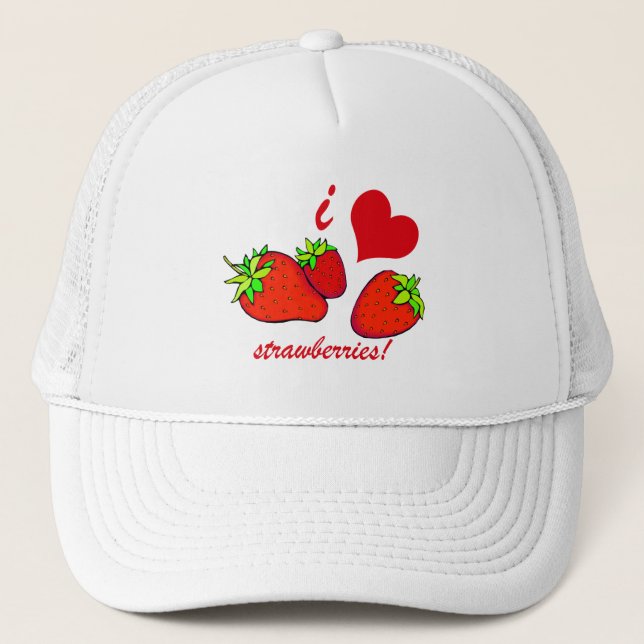 Erdbeeren des Herzens I Truckerkappe (Vorderseite)