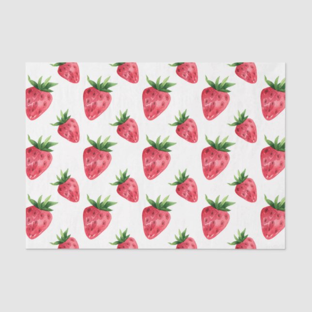 Erdbeeren (Design 50 Red Series) Seidenpapier (Vorderseite)