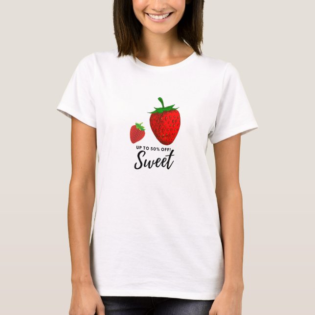 Erdbeeren-Design-Shirt, T - Shirt für den Siebdruc (Vorderseite)