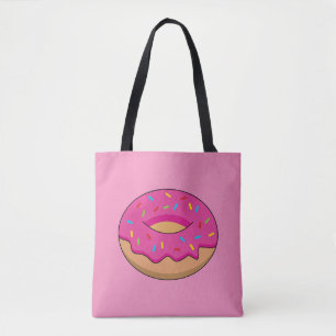 Erdbeeren Donut mit Sprinklen-Cartoon