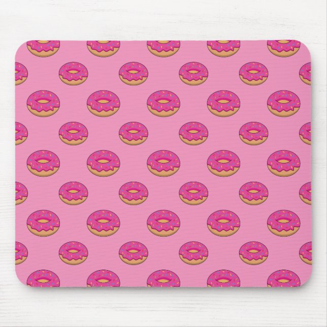 Erdbeeren Donut mit Sprinklen-Cartoon Mousepad (Vorne)