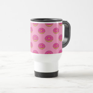 Erdbeeren Donut mit Sprinklen-Cartoon Reisebecher