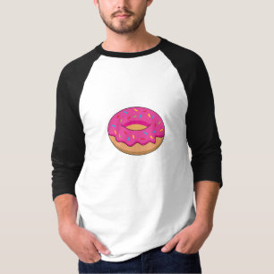Erdbeeren Donut mit Sprinklen-Cartoon T-Shirt