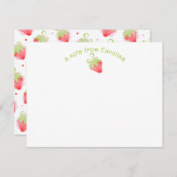 Erdbeeren & Dots Niedliche Girly Note Card