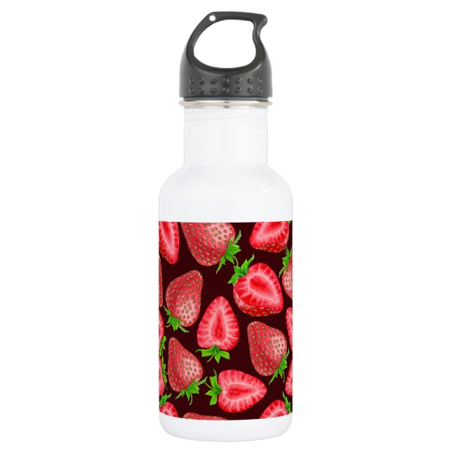 Erdbeeren Edelstahlflasche (Vorderseite)