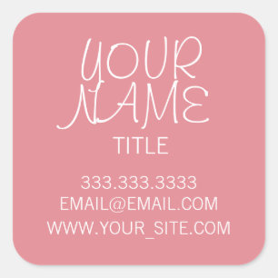 Erdbeeren Eis Freehand Einfach Quadratischer Aufkleber