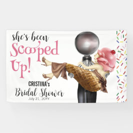 Erdbeeren-Eiscreme-Brautparty Banner