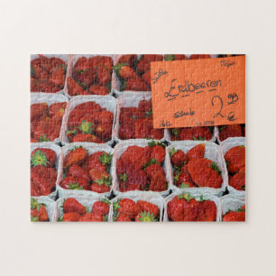 Erdbeeren - Erdbeeren - Deutscher Markt - 11x14 Puzzle