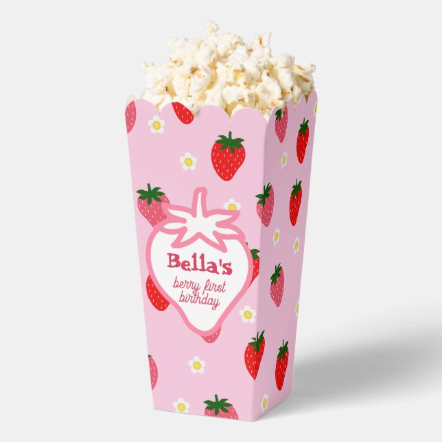 Erdbeeren Erste Erdbeermädchen Erste Geburtstagsfe Geschenkschachtel (Geplatzt)
