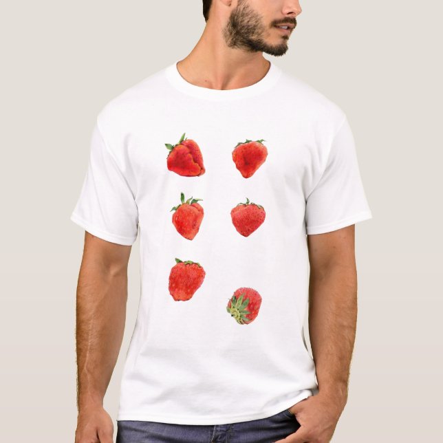Erdbeeren Fallender Mens-T - Shirt (Vorderseite)
