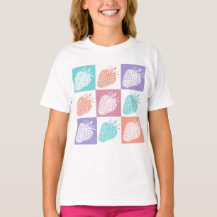 Erdbeeren Farbige Sommer T-Shirt