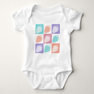 Erdbeeren Farbiger Sommer Baby Strampler