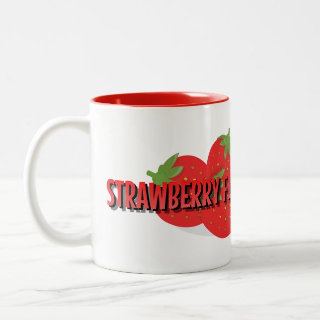 Erdbeeren Fields Kaffee Tasse (Links)
