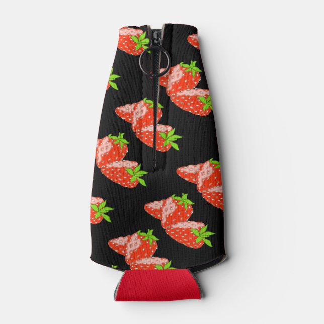 Erdbeeren Flasche Cooler Flaschenkühler (Rückseite)