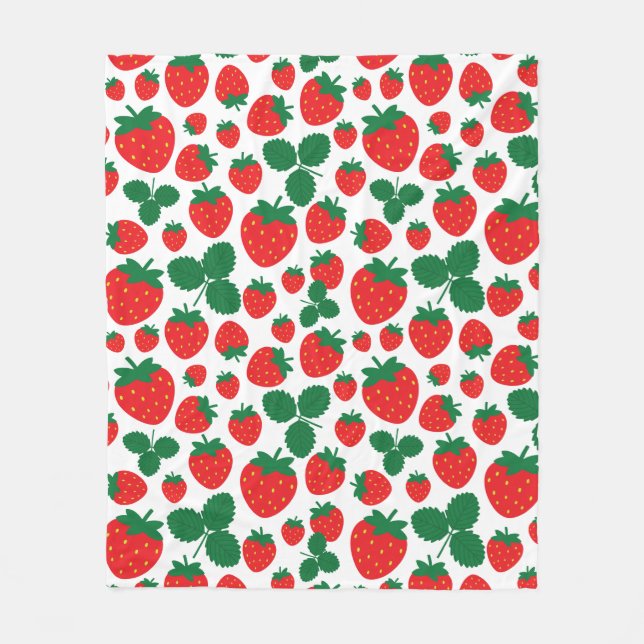 Erdbeeren Fleece Blanket (Vorderseite)