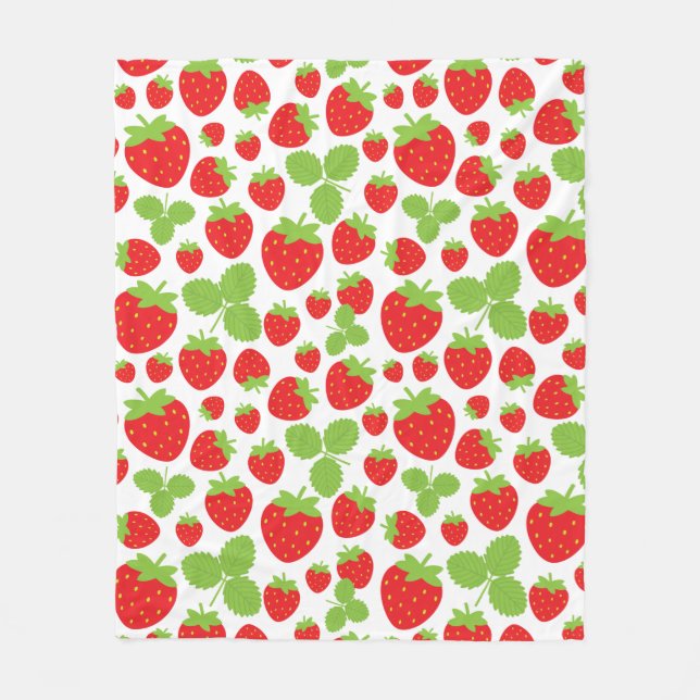 Erdbeeren Fleece Blanket (Vorderseite)