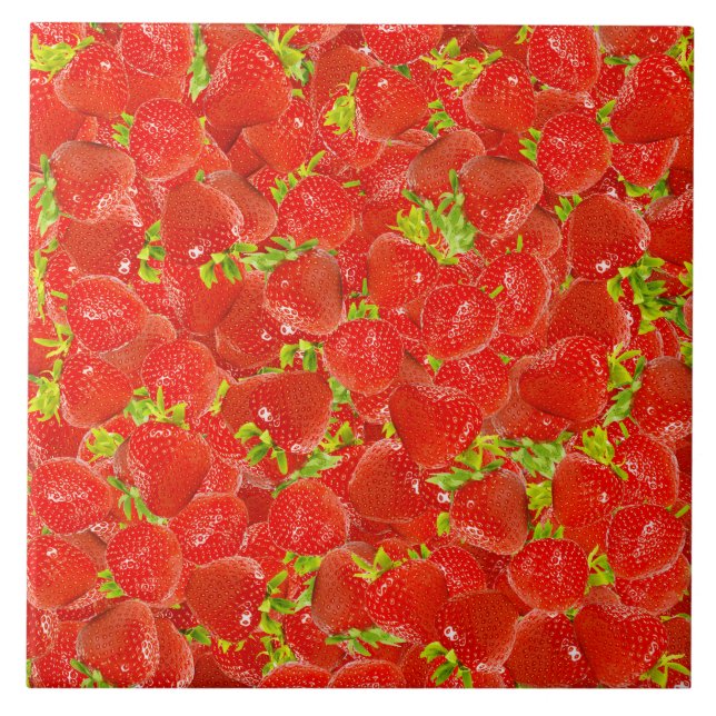 Erdbeeren Fliese (Vorderseite)