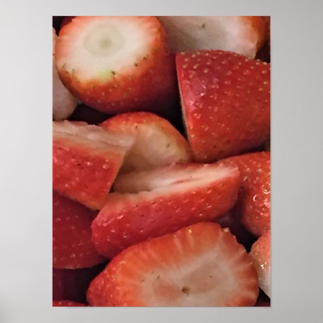 Erdbeeren-Foto Poster (Vorne)
