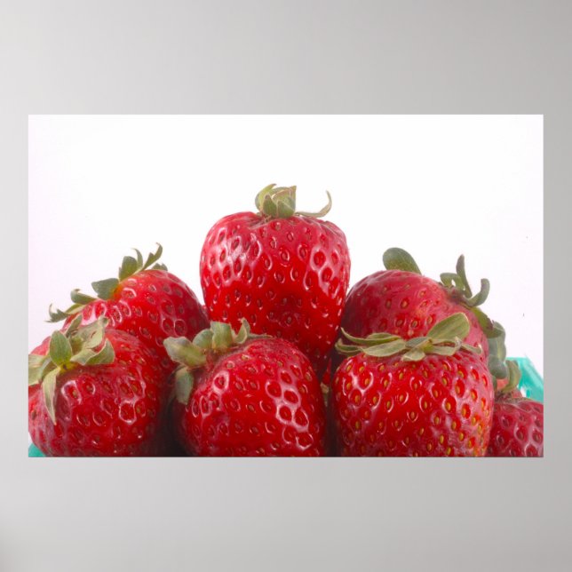 Erdbeeren-Foto Poster (Vorne)