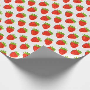 Erdbeeren Fruchtumhüllpapier Geschenkpapier