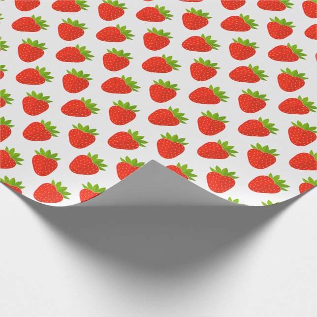 Erdbeeren Fruchtumhüllpapier Geschenkpapier (Ecke)