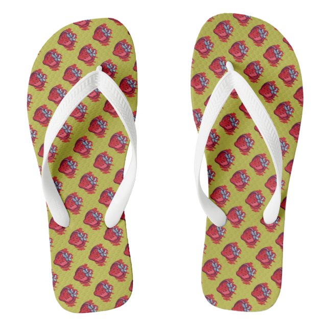 Erdbeeren für sie flip flops (Fußbett)