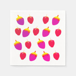 Erdbeeren, Garden Party Cocktail Napkin Serviette