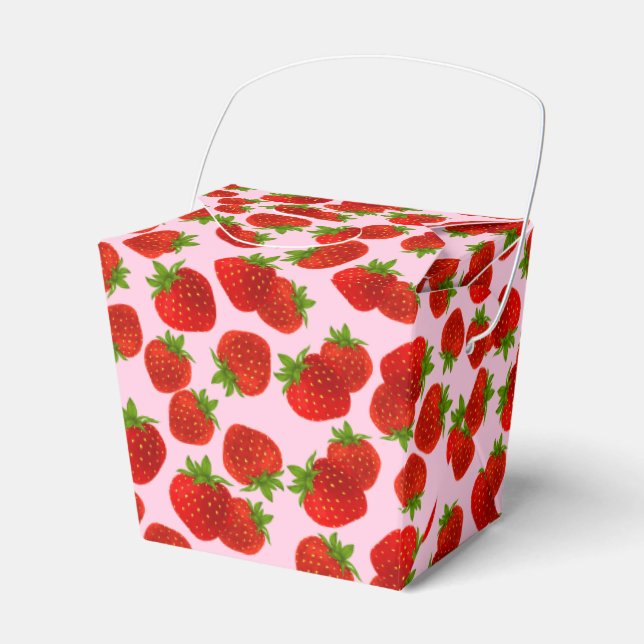 Erdbeeren-Gastgeschenk Geschenkschachtel (Vorderseite)