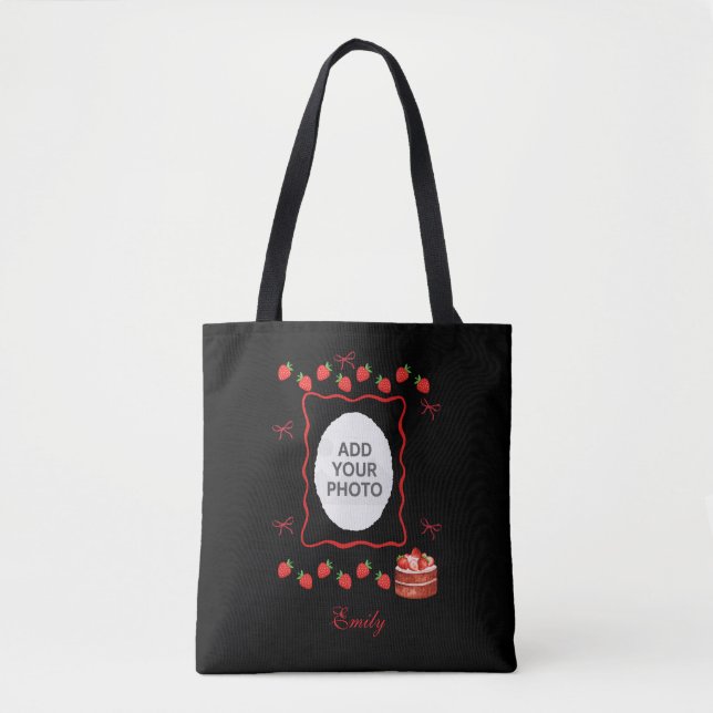Erdbeeren Geburtstags-Tasche Geschenk (Vorderseite)