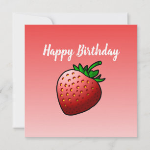 Erdbeeren Geburtstagskarte Karte