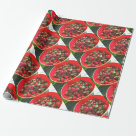 Erdbeeren Geschenkpapier