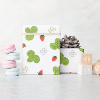 Erdbeeren Geschenkpapier