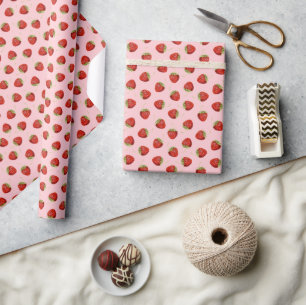 Erdbeeren Geschenkpapier