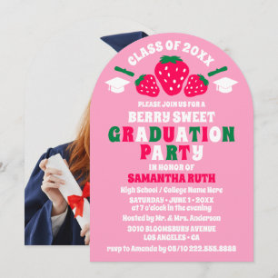Erdbeeren Graduation Party Foto Arch Einladungen