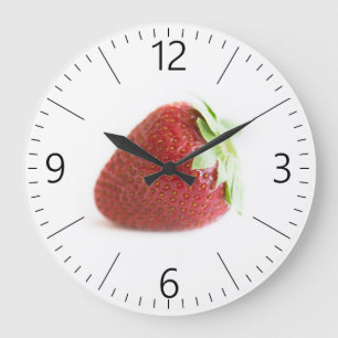 Erdbeeren Große Wanduhr